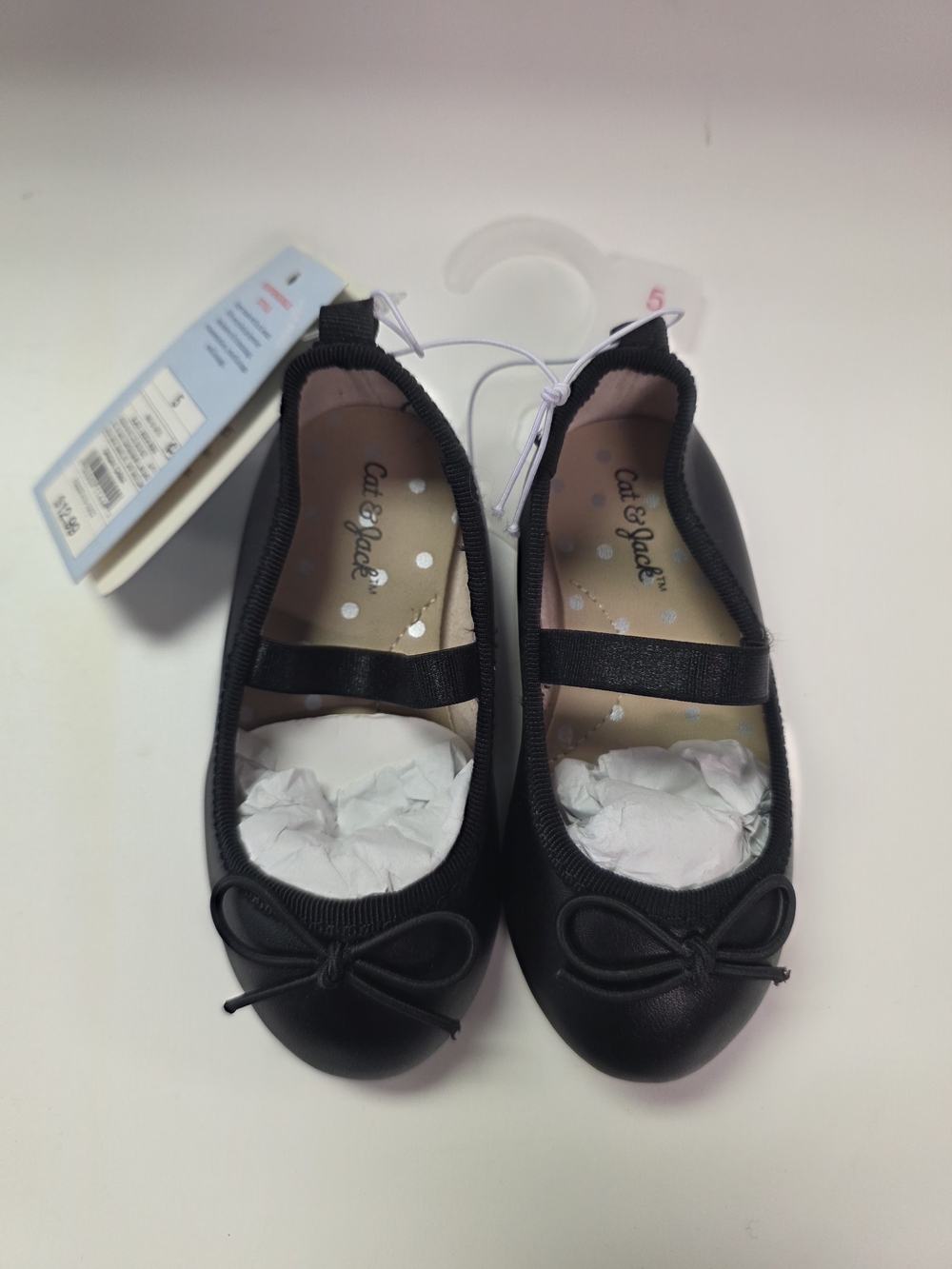 Cat & Jack Black Girls' Mary Jane Ballet Flats